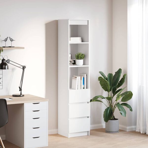 vidaXL Highboard White 37.5x35x180 cm Engineered Wood