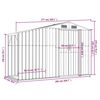 vidaXL Garden Shed Brown 277x93x179 cm Galvanised Steel