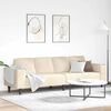 vidaXL Sofa with Cushion Cream 250 x 77 x 76 cm Corduroy Fabric
