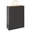 vidaXL Paper Bags 250 pcs with Handles Black 32x12x42 cm