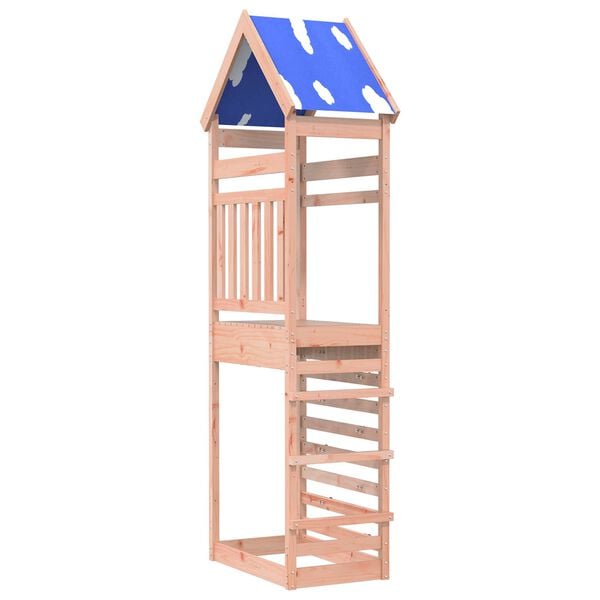 vidaXL Play Tower Brown 52.5 x 85 x 265 cm Solid Douglas Wood