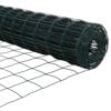 vidaXL Fence with Post Green 0.8 x 10 m Steel