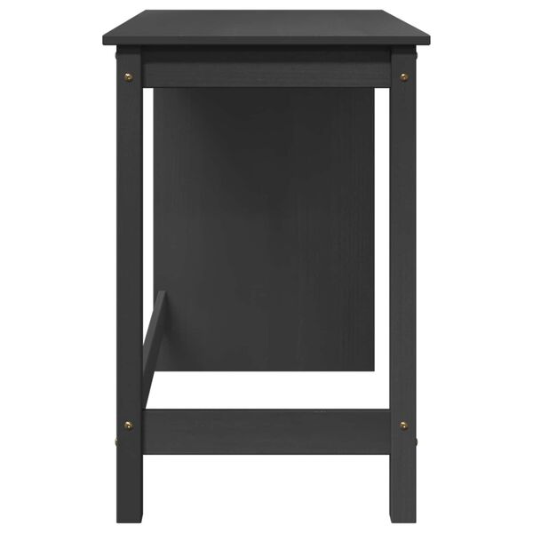 vidaXL Desk Grey 112 x 50 x 75 cm Solid Pine Wood