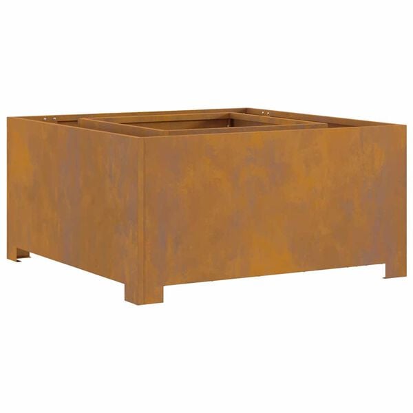 vidaXL Fire Pit Brown 80 x 80 x 40 cm Weathering steel