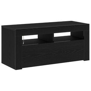 vidaXL TV Cabinet Black Oak 90 x 35 x 40 cm Engineered Wood