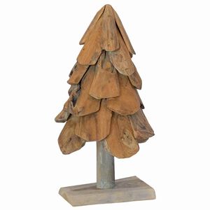 vidaXL Christmas Tree with Stand Brown 60 cm Solid teak wood