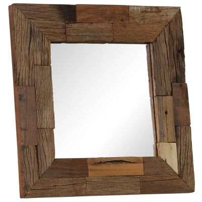vidaXL Mirror Solid Reclaimed Wood 50x50 cm