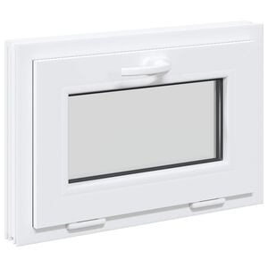 vidaXL Basement Window RISOR 60 x 40 cm PVC and Glass White