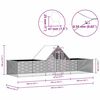 vidaXL Chicken Coop 6x2x2 m Galvanised Steel