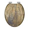 SCH&Uuml;TTE Toilet Seat Solid Wood MDF Brown
