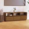vidaXL TV Cabinet Honey Brown 140x37x50 cm Solid Wood Pine
