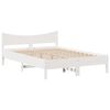vidaXL Bed Frame without Mattress White 140x190 cm Solid Wood Pine
