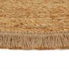vidaXL Braided Area Rug with Ruffle Edge 120 cm Jute Round