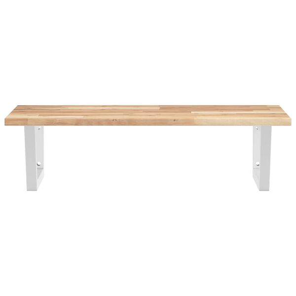 vidaXL Basin Shelf Wall Mounted Steel and Solid Wood Acacia