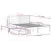 vidaXL Bed Frame without Mattress Wax Brown 140x200 cm Solid Wood Pine