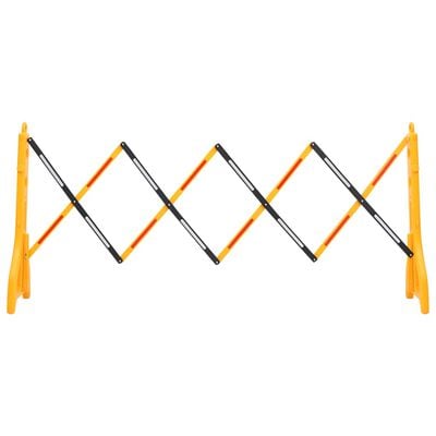 vidaXL Folding Traffic Barrier Yellow and Black 250x38x96 cm