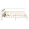 vidaXL Bookcase Bed without Mattress White 140x200 cm Solid Wood Pine