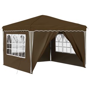 vidaXL Pop-up Party Tent 288 x 288 x 245 cm Taupe Oxford Fabric