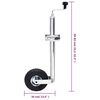 vidaXL Jockey Wheel 48 mm with 1 Split Clamp and Wheel Chocks