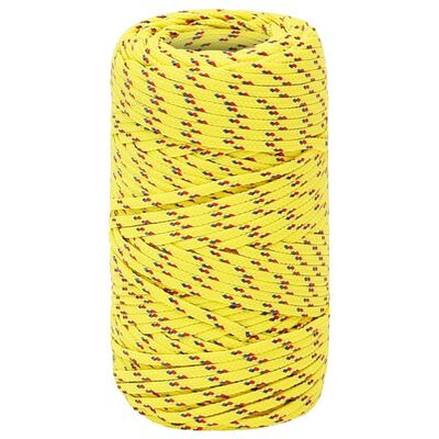 vidaXL Boat Rope Yellow 2 mm 100 m Polypropylene