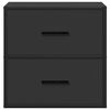 vidaXL Wall-mounted Bedside Cabinet Black 40x31x39.5 cm