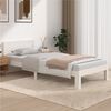 vidaXL Bed Frame without Mattress White Solid Wood Pine 90x200cm