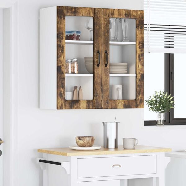 vidaXL Kitchen Cabinet Smoked Oak 80 x 31 x 80 cm Engineered Wood