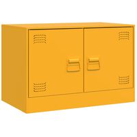 vidaXL TV Cabinet Mustard Yellow 67x39x44 cm Steel