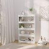 vidaXL Book Cabinet/Room Divider High Gloss White 80x30x135 cm Engineered Wood