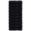 vidaXL Premium Bath Towels "SOLUND" 10 pcs Black 100x150 cm 600 gsm