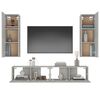vidaXL 4 Piece TV Cabinet Set Concrete Grey Engineered Wood