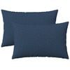 vidaXL Cushion with Pillow HEERLEN 2 pcs Blue Fabric