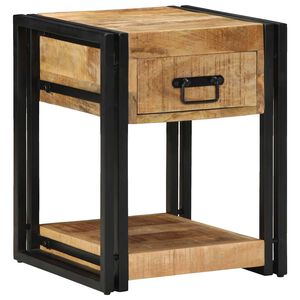 vidaXL Bedside Cabinet 40x40x50 cm Solid Rough Wood Mango