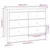 vidaXL Side Cabinet Honey Brown 100x40x72 cm Solid Wood Pine
