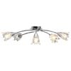 vidaXL Ceiling Lamp | Chrome | Chromed steel and transparent glass | Medium