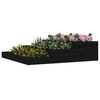 vidaXL Planter Black 107x107x27 cm Solid Wood Pine