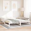 vidaXL Pull-out Day Bed White 203.5 x 184 x 56.5 cm Solid Pine Wood