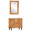 vidaXL 2 Piece Bathroom Cabinet Set Solid Wood Acacia