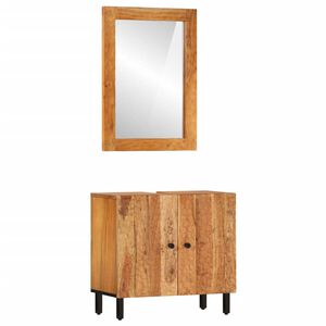 vidaXL 2 Piece Bathroom Cabinet Set Solid Wood Acacia