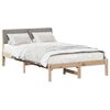 vidaXL Bed frame Brown and taupe 120 x 190 cm Solid pine wood