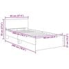 vidaXL Bed Frame with Headboard Black Oak 90 x 200 cm Engineered Wood