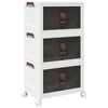 vidaXL Stackable Storage Box with Wheels 3-Tier 28 L 48,5x29,5x86 cm