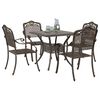 vidaXL Garden Table Set 5 pcs Bronze Cast Aluminium