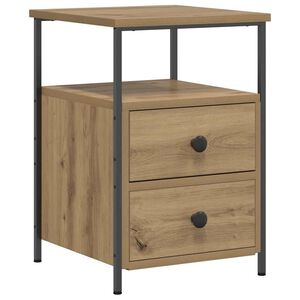 vidaXL Bedside Cabinet Artisan Oak 34x35.5x50 cm Engineered Wood