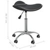 vidaXL Salon Spa Stool Black Faux Leather