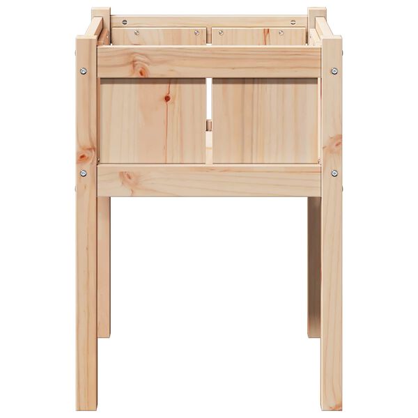 vidaXL Garden Planter Nature 50 x 50 x 70 cm Solid Pine Wood