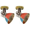 vidaXL Industrial Wall/Ceiling Lamps 2 pcs Reclaimed 17x24 cm E27