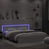 vidaXL Bed Frame with LED without Mattress White 180x200 cm Super King