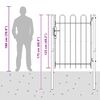 vidaXL Fence Gate with Lock Grey 103 x 175 cm Powder-Coated Steel