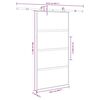 vidaXL Sliding Door with Hardware Set 102.5x205 cm Tempered Glass&Aluminium